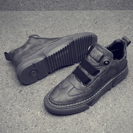 Red Men's High Top Trendy Shoes
