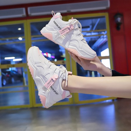 Spring And Summer New Flying Woven Women's Fashion Sports Sneakers Flat Running Shoes